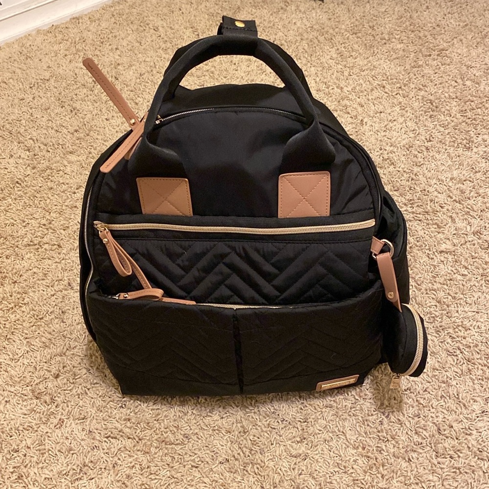 Skip Hop quilted nylon diaper backpack